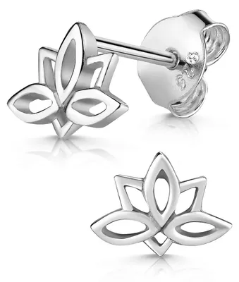 Produktbild von MATERIA by Matthias Wagner Lotus Blume Blüte Ohrstecker Silber 925 klein SO-143