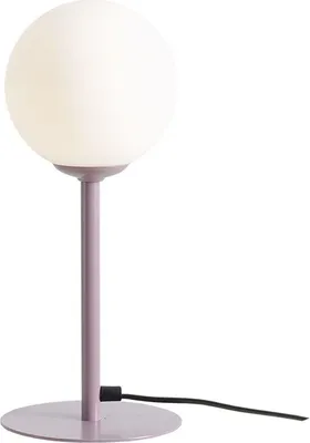 Produktbild von Tischleuchte Metall Glas 35 cm hoch Lila Weiß E14 Kugelschirm Modern
