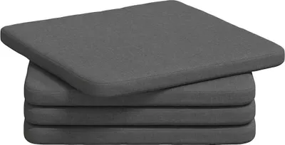 Obrázok produktu pre vidaXL Vankúš na sedenie 4 ks Tmavo šedá látka 40 x 40 x 3 cm