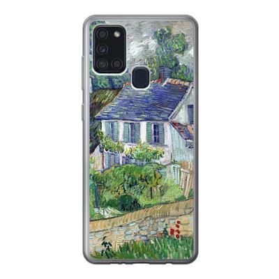 Produktbild von MuchoWow® Handyhülle Schutzhülle Hülle für Samsung Galaxy A21s Haus in Auvers - Vincent van Gogh Silikon Softcase Handy Hülle - Hartschale