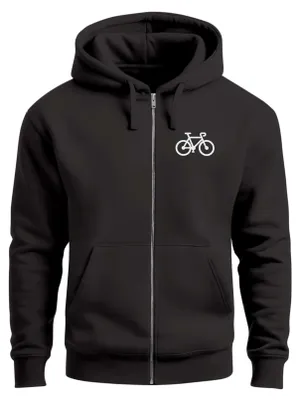 Produktbild von Herren Sweatjacke mit Kapuze Fahrrad Logo Print Motiv Zipjacke Zip-Hoodie  Männer Fashion Streetstyle Neverless®