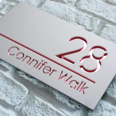 Image de Plaque de numéro de maison personnalisée en acrylique