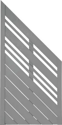 Produktbild von Zaun Abschlusselement Konsta Reddy 90 x 180/90 cm rechts, hellgrau