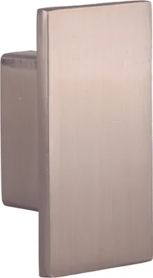 Produktbild von Natural Goods Berlin Möbelgriffe RECHTECK, 16mm Lochabstand, Schrankknöpfe passend für 15-22mm Türstärken, Griffe für Küchenschränke, Kommoden, Sideboard etc., Edelstahl-Optik, 1 Stück