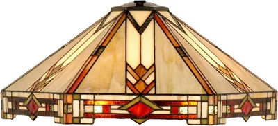 Produktbild von Clayre & Eef Lampenschirm Tiffany Ø 50x25 cm Beige Glas