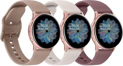 Image de Lot de bracelets en silicone pour Samsung Galaxy Watch Active 2 - Bracelets pour femme et pour homme - 40 mm et 44 mm
