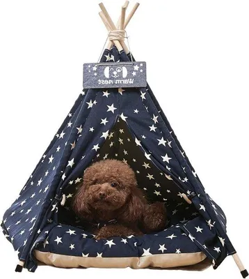Image de Panier pour animal lavable avec porte amovible 51 x 51 x 61 cm