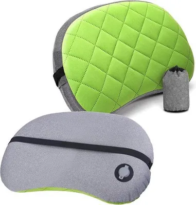 Immagine prodotto di Cuscino da campeggio ergonomico Famanu - Cuscino da viaggio e campeggio in TPU - verde