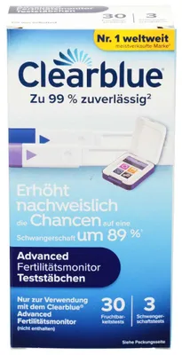 Obrázek produktu pro Testovací tyčinky Clearblue Fertility 30+3 pro pokročilé sledování plodnosti