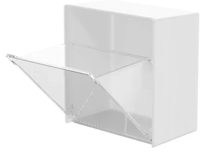 Produktbild von Wandmontierte Clamshell-Aufbewahrungsbox, vielseitig einsetzbar, wasserdicht, großes Fassungsvermögen, Organizer für Wattestäbchen, Zahnseide, Taschen