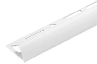 Zdjęcie produktu dla Profil do glazury PVC zewnętrzny 10mm Cezar Biały Zimny Mat 2,50m