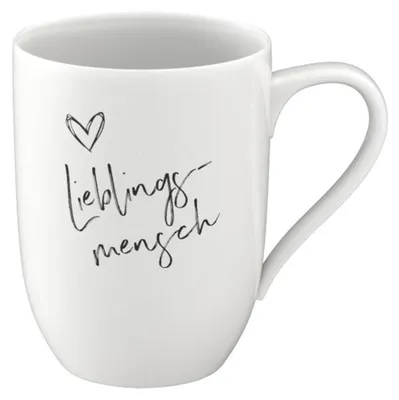 Produktbild von Villeroy & Boch Statement Becher m. Henkel Lieblingsmensch 0,34 l
