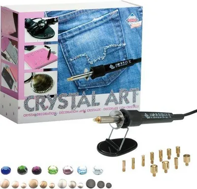 Produktbild von Pebaro Crystal Art Set - Hotfix Applikator mit Strasssteinen und Nieten
