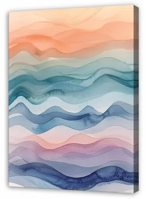 Produktbild von Leinwandbild Abstrakt Boho Aquarell - 80x120 cm - Wandbilder Wohnzimmer Schlafzimmer - Leinwand Leinwandbild Bunt - SPP16495O20