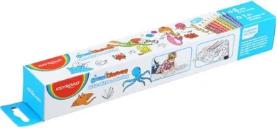 Immagine prodotto di Adesivo murale Oceano da colorare + pastelli