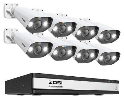 Obrázek produktu pro Bezpečnostní kamerový systém, rozlišení 8 MP, inteligentní noční vidění, 16 kanálů, 5 MP a 8 kamer, 4T