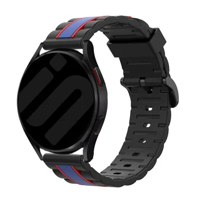 Produktbild von Strap-it Samsung Galaxy Watch 6 Classic 47mm Special Edition Armband (Schwarz/Blau)
