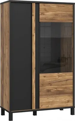 Produktbild von Furniture24 Vitrine Hayato HYTV521R Schrank Wohnzimmerschrank 2 Türiger Vitrinenschrank