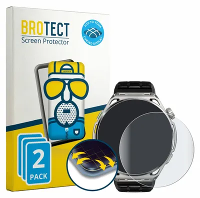 Produktbild von 2x BROTECT Fullscreen Schutzfolie für Amazfit Balance 3 Displayschutz Folie Fullcover Matt Entspiegelungsfolie