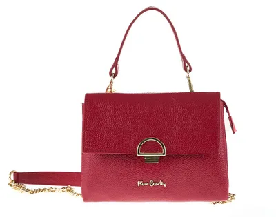 Produktbild von Pierre Cardin Damen Umhängetasche, echtes Leder, Druckverschluss, abnehmbarer Trageriemen
