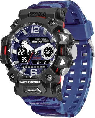 Immagine prodotto di Orologio Digitale 5 ATM Impermeabile Militare Orologio Tattico Outdoor Digitale Uomo Nero Verde Ragazzi Orologio Sportivo Uomo Cronometro Sport Sveglia