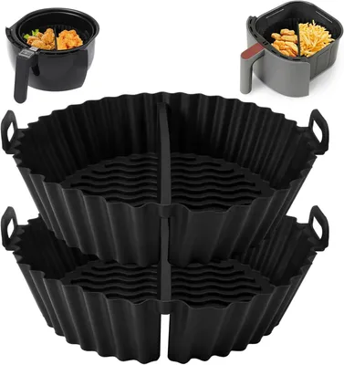 Produktbild von 2 Stück Silikonformen für Heißluftfritteusen Zubehör