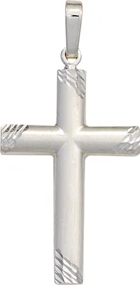 Produktbild von JOBO Anhänger Kreuz 925 Sterling Silber rhodiniert teilmattiert