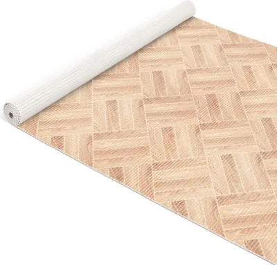Produktbild von Badematte Anti-Rutsch-Matte Weichschaummatte Extra Breit Parkett Badvorleger beige Breite 130 cm Länge 1500 cm