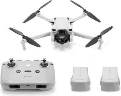 Produktbild von DJI Mini 3 Fly More Combo - 4 rotory - 12 MP - 3840 x 2160 pixelov - 10,55 m/s - 2453 mAh - Sivá