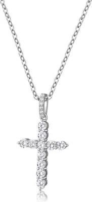 Immagine prodotto di Croce collana d'argento collana pendente da donna CZ catena d'oro