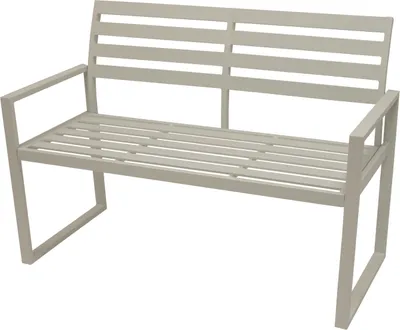 Produktbild von Gartenbank 2-sitzer 122 cm Aluminium weiss