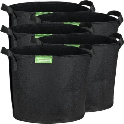 Zdjęcie produktu dla Zestaw 5 worków do sadzenia - wielokrotnego użytku - Ø 20 cm - wysokość 16 cm