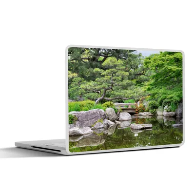 Produktbild von MuchoWow® Laptop Aufkleber Sticker Cover Japanisch - Natur - Wasser - Steine - Bäume 30x21 cm - Sticker für Laptop - Selbstklebend