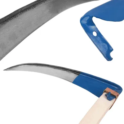 Produktbild von BAUSTER® Sense ohne Stil Sägezahngras Wildwuchssense 90cm, Sensensichel für Mähen von Gras Getreide, Unkraut, Handsense, Gartensense Wald