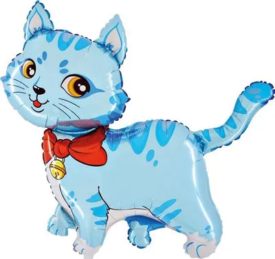 Immagine prodotto di Gattino azzurro - palloncino in foil - 85 cm