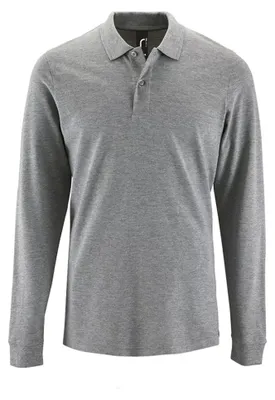 Produktbild von SOLS - "Perfect" Poloshirt für Herren Langärmlig LT1469 (L) (Grau meliert)
