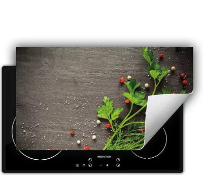Image de DarHaus Plaque de recouvrement pour cuisinière 90x52 cm Tapis antidérapant Enroulable, vert - Épices