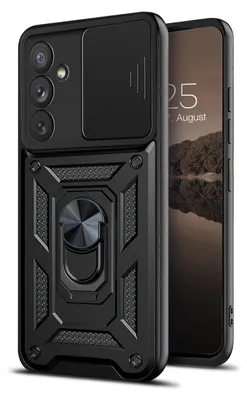 Produktbild von Armor Handyhülle für Samsung Galaxy A54 5G mit 9H Displayglas Displayschutz Kameraschutz Handy Panzer Case Cover Schutzhülle Outdoor Farbe: Schwarz