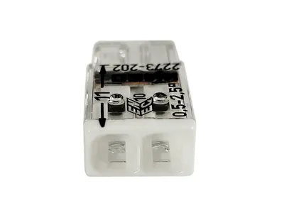 Zdjęcie produktu dla Wago 2273-202, Przezroczysty, Biały, 10 mm, 16,7 mm, 5,8 mm, 0,713 g