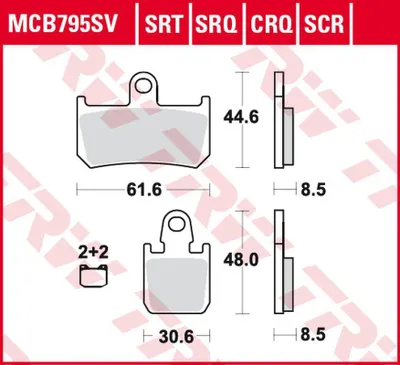 Produktbild von TRW Bremsbelagsatz MCB795CRQ YZF-R1 RN19