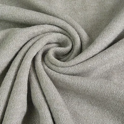 Produktbild von Strickjersey Stoff Meterware mit Glitzereffekt silbergrau 140cm