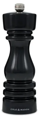 Image de Cole & Mason London moulin à poivre en hêtre noir brillant 18 cm