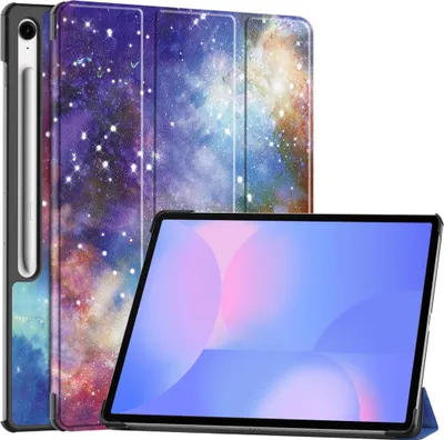 Produktbild von Für Samsung Galaxy Tab S10 FE Plus 3folt Smart Wake UP Hülle Cover Milchstraße