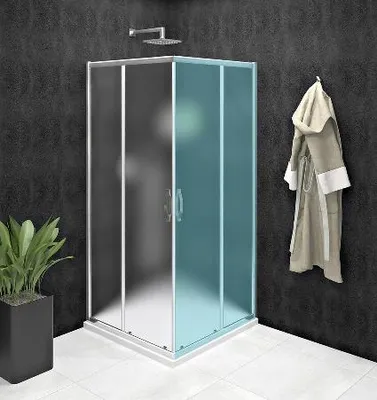 Produktbild von Gelco SIGMA SIMPLY Schiebeduschtür für Eckeingang 800 mm, Brick Glas