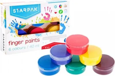 Immagine prodotto di Colori a dita 6 colori 40 ml