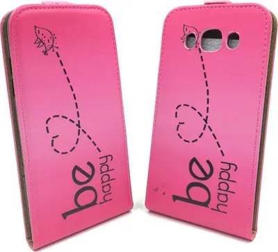 Produktbild von Handyhülle Tasche für Handy Samsung Galaxy J5 2016 Be Happy Pink