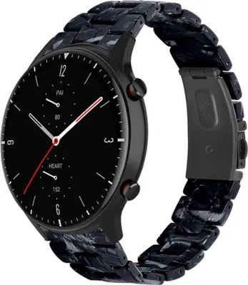Produktbild von Strap-it Amazfit GTR 2 Harzarmband (Schwarz/Weiß)