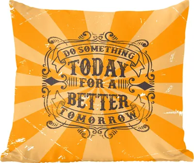 Produktbild von MuchoWow® Zierkissen Sofakissen Wohnzimmer Dekokissen 45x45 cm Jahrgang - Gestaltung - Text - Schlafpolster - Polster für das Sofa