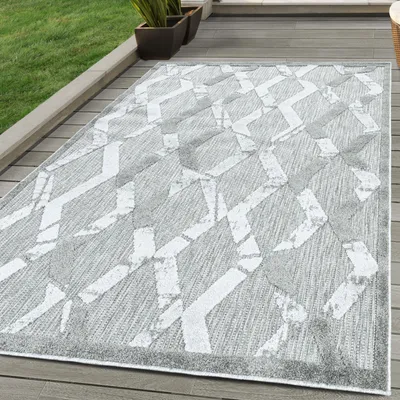 Obrázek produktu pro Outdoor Teppich   die Küche  Balkon  Terrasse  Garten  Picknick Größe: 80 x 250 cm , Farbe : Grau-2