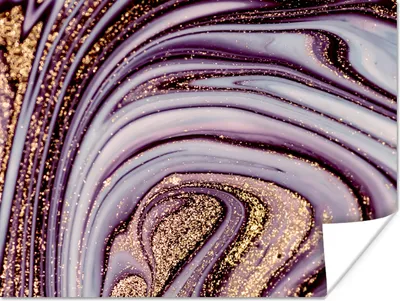 Produktbild von MuchoWow® Poster Marmor - Rosa - Gold - Glitter - Marmoroptik - Luxus 40x30 cm - Plakate für die Wände - Poster Wohnzimmer
